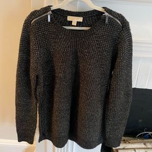 Michael Kors Charcoal Flecked Sweater Size Large